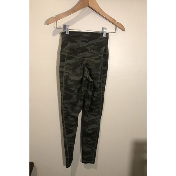Colorfulkoala High Waisted Yoga Pants 7/8 Length Leggings‎ Pockets XS Camo Green - Picture 3 of 6